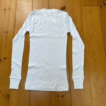 홈스펀 무봉제 골지 크루넥 풀오버 흰색 6014