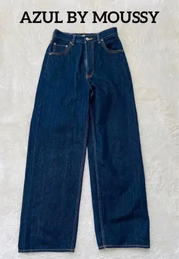 AZUL BY MOUSSY 인디고 코튼 하이웨스트 와이드 팬츠