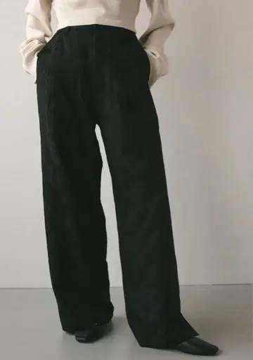 스타일 믹서 자카드 슬릿 팬츠 s