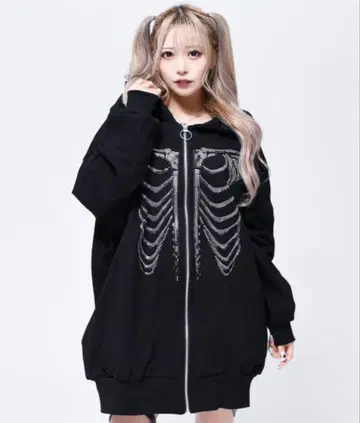 REFLEM BONE 큐빅 ZIP 후드티