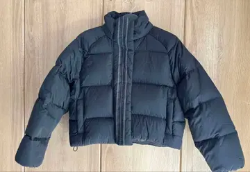 adidas 블랙 다운 자켓 숏 기장 여성용 L 사이즈