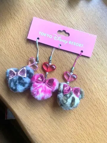 도쿄 디즈니 리조트 퍼스트 스트랩 3개 세트 레오파드 무늬