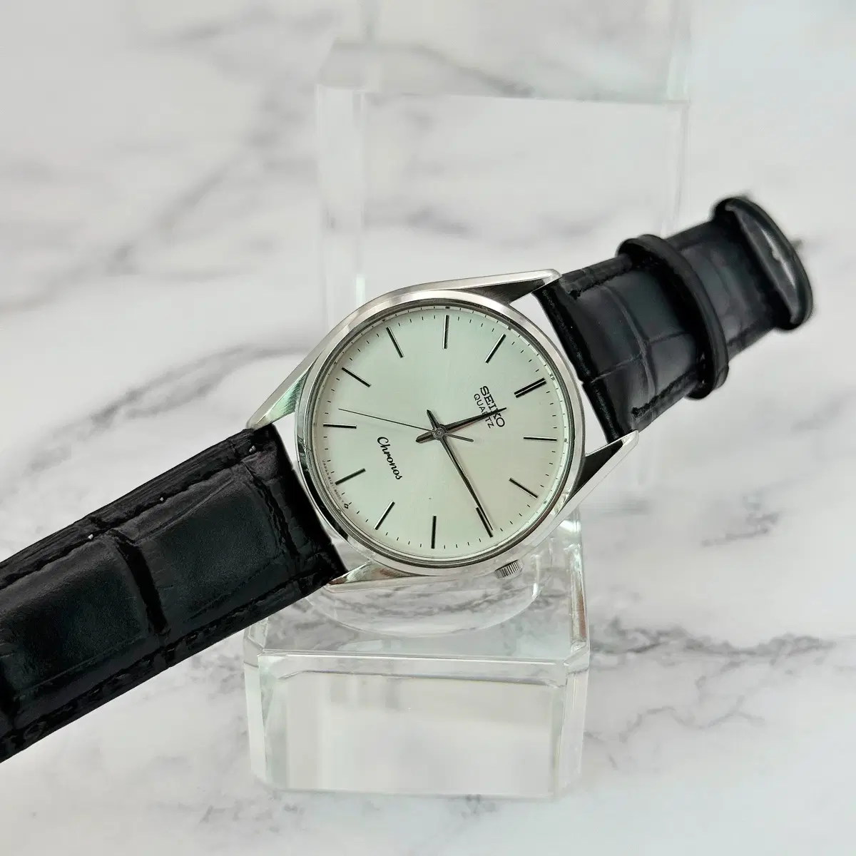 80s Vintage Seiko Silver Wave サントス ブラック 80s Vintage Seiko 