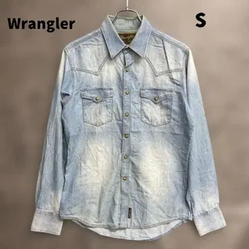 랭글러 웨스턴 데님 셔츠 레트로 아메카지 서프 파랑 [ 5535 ]