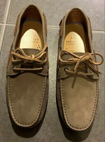 BRUNELLO CUCINELLI 스웨이드 슬립온