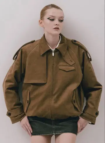 THE TOE 브라운 스웨이드 자켓