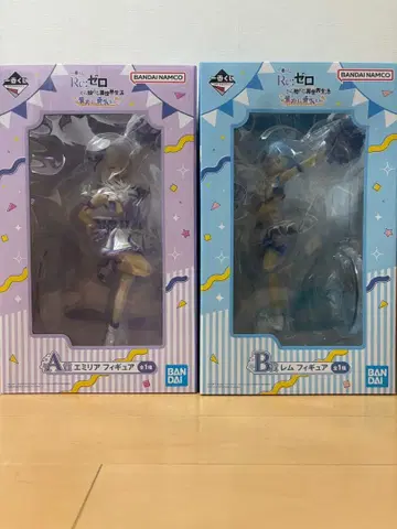 Re: 제로부터 시작하는 이세계 생활 제일복권 에밀리아 렘 피규어 세트