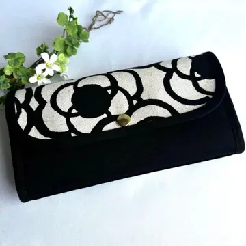 장지갑 4 핸드메이드 북유럽 꽃무늬 까멜리아 가계부 지갑