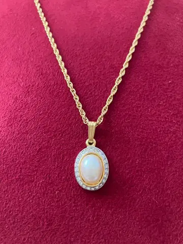 마리오 발렌티노 골드 목걸이 펄 골드