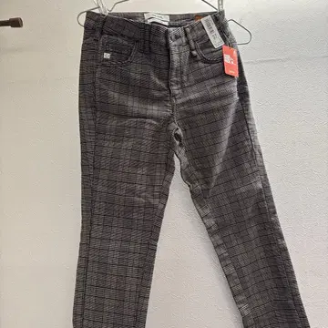 SOMETHING 그레이 계열 체크 슬랙스 택 포함