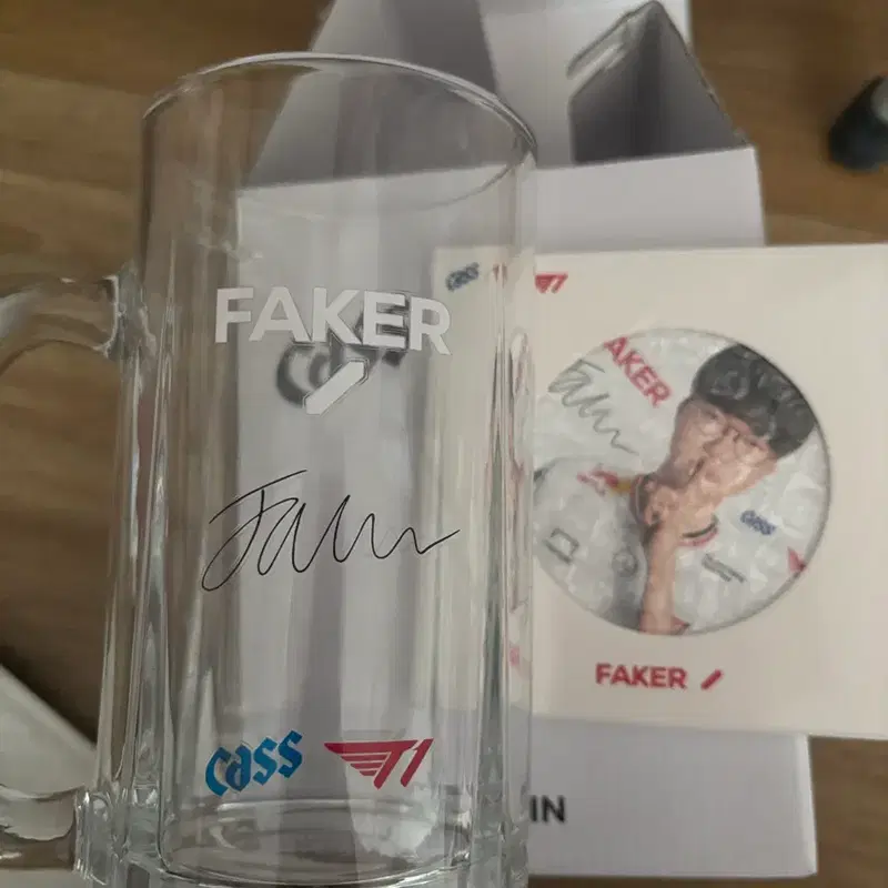 T1 카스 페이커 변온컵 & 코스터 세트 판매