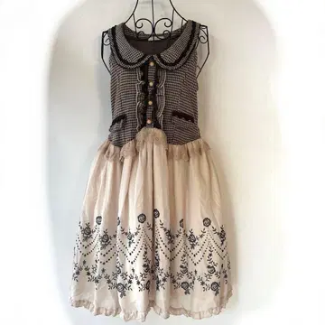 axes femme 체크 무늬 원피스 페어리 그런지 모리걸