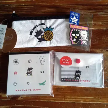 새상품 배드마츠마루 산리오 펜 케이스 메모장 부착 스티커 세트
