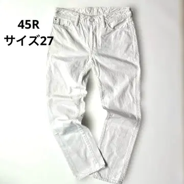 [ 컨디션 최상 ] 45R 화이트 데님 스키니 팬츠 27인치 일본제