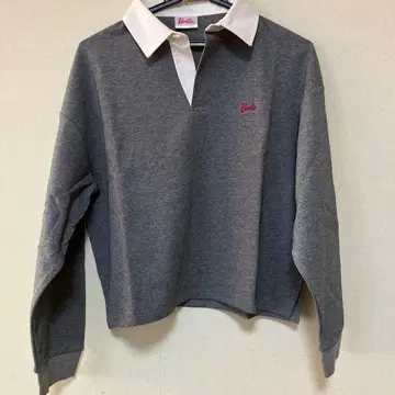 Barbie 그레이 긴팔 피케 셔츠