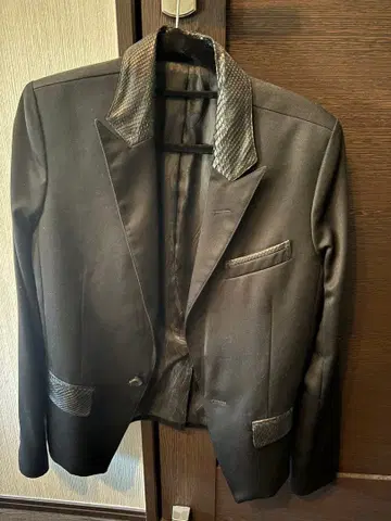 FUGA 후가 블랙 남성용 블랙 테일러드 자켓 시크 스타일