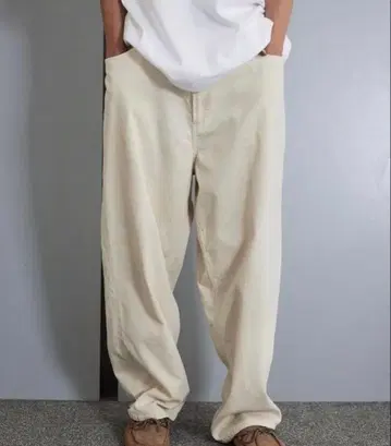 everyone wide straight corduroy trousers