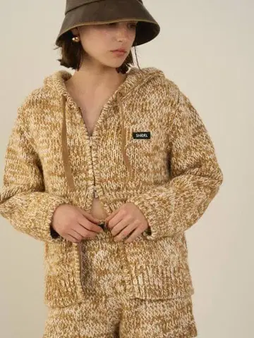 [ SNIDEL ] 롤링 니트 후디