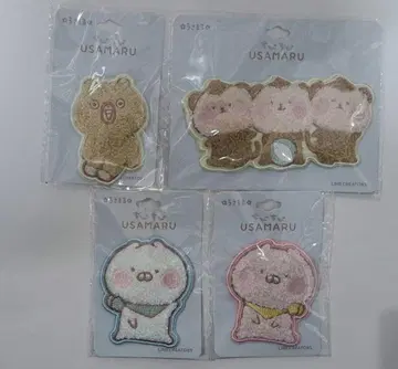 우사마루 자수 브로치 4개 세트