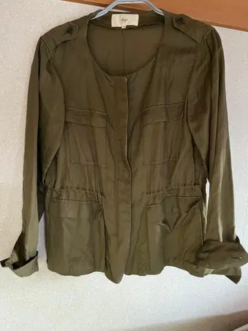 ships 쉽스 올리브 밀리터리 자켓 린넨 소재 M