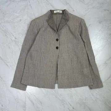 깔끔한 성숙 캐주얼 테일러드 자켓 그레이지 린넨 헴프