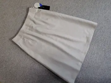 빅 사이즈 트랜스 워크 린넨 라이크 부처 A 라인 스커트 베 25300엔