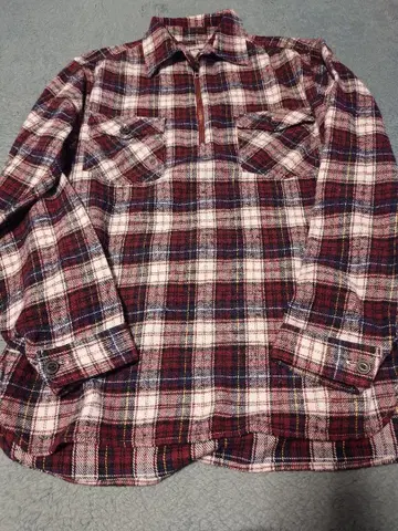 Houston 하프 지퍼 플란넬 셔츠 빈티지