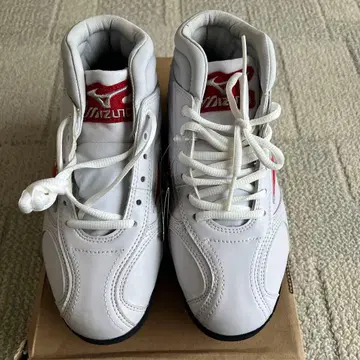 Mizuno 야구용 스파이크 화이트/레드