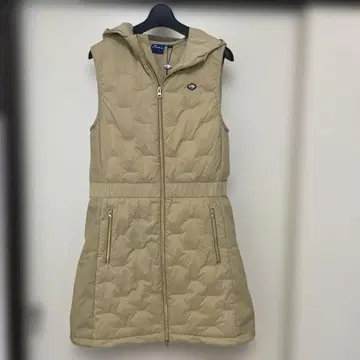 FIDRA 후드 충전솜 퀼팅 베스트 원피스