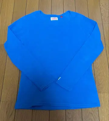 할리우드 런치마켓 스트레치 플라이스 긴팔 롱T 블루