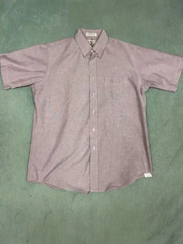 엘엘빈 버튼 다운 반팔 셔츠 코튼 혼방 USA제 빈티지