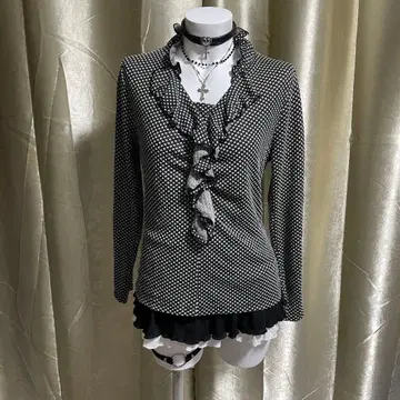 프릴 티셔츠 coquette 페어리 그런지 모리걸