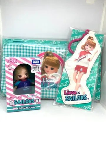 리카짱 복권 세일러즈 쁘띠리카짱 /키체인/파우치 3점 세트