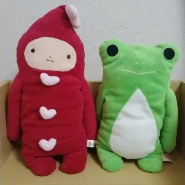 후모후모 씨 봉제 인형 니콜라 빨간색 하트 케로뇨 L 사이즈 세트