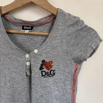 I D&G 피치 티셔츠 y2k 그런지 갸루