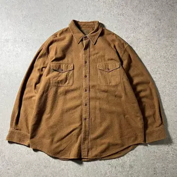 ST JOHN'S BAY 샤모아 크로스 셔츠 XL 카멜 아메카지