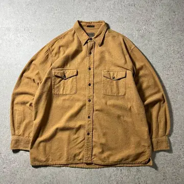 ST JOHN'S BAY 샤모아크로스 셔츠 L 카멜 아메카지