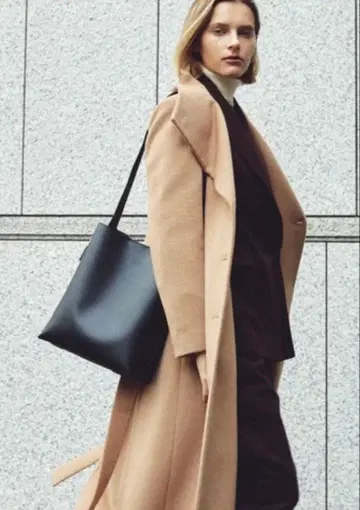 새상품 ROPE 프리미엄 캐시미어 롱 코트 카멜 38