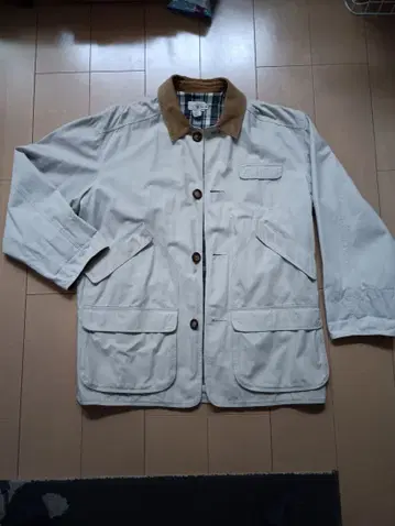 J 크루 헌팅 코트 베이지 코튼 자켓 사이즈 M