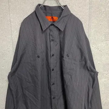 RED KAP 레드캡 스트라이프 워크 셔츠 긴팔 셔츠 3XL