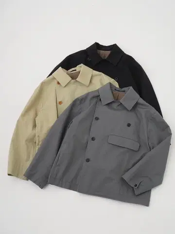 3/1 트윌 크로스 숏 기장 스프링 코트