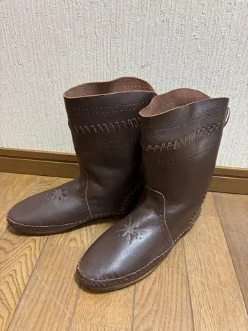 브라운 가죽 부츠 L 사이즈