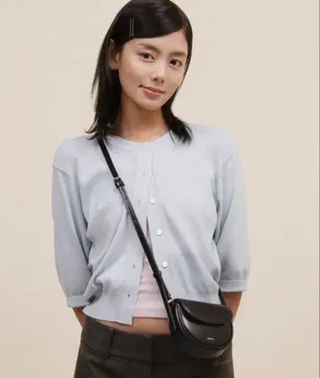 스탠드 오일 미니 숄더백 블랙