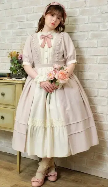 엑시즈팜 카와이 엘레강트 인형 원피스 핑크