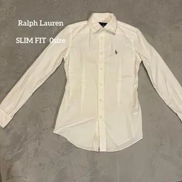 폴로 로고 자수 화이트 버튼 다운 셔츠