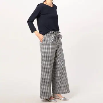 노리즈 프레디에뮤 깅엄 체크 와이드 팬츠 사이즈 36