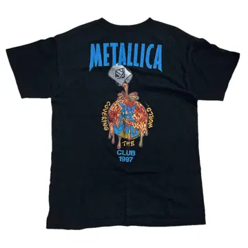 90's 메탈리카 METALLICA CLUB 1997 블랙 L 새상품급