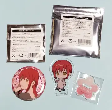 체인소맨 글리터 캔뱃지 & 미니 캐릭터 아크릴 스탠드 마키마