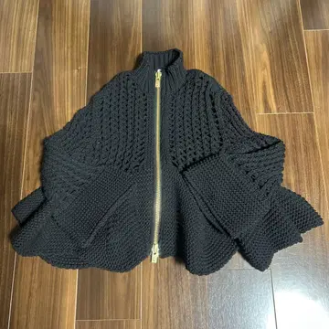 CFCL POTTERY LOW GAUGE ZIP CARDIGAN 블랙