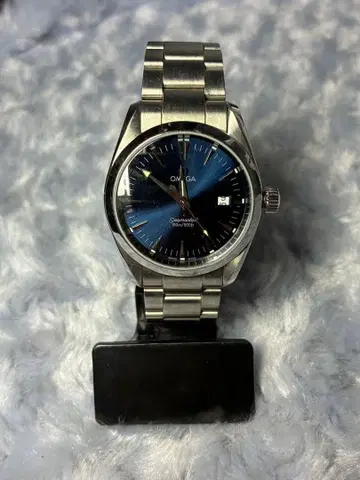 OMEGA 씨마스터 남성용 손목시계 블루 다이얼 쿼츠